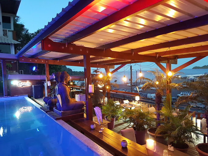 Terrasse du Caribou avec vue sur la mer